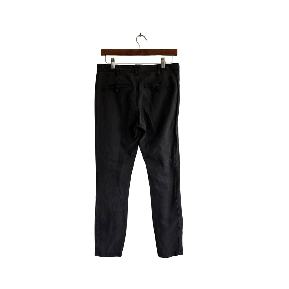 Anthropologie Cropped Pants Size 28 Black Buttoned‎ Ankle Stretch Casual Career - Picture 7 of 7